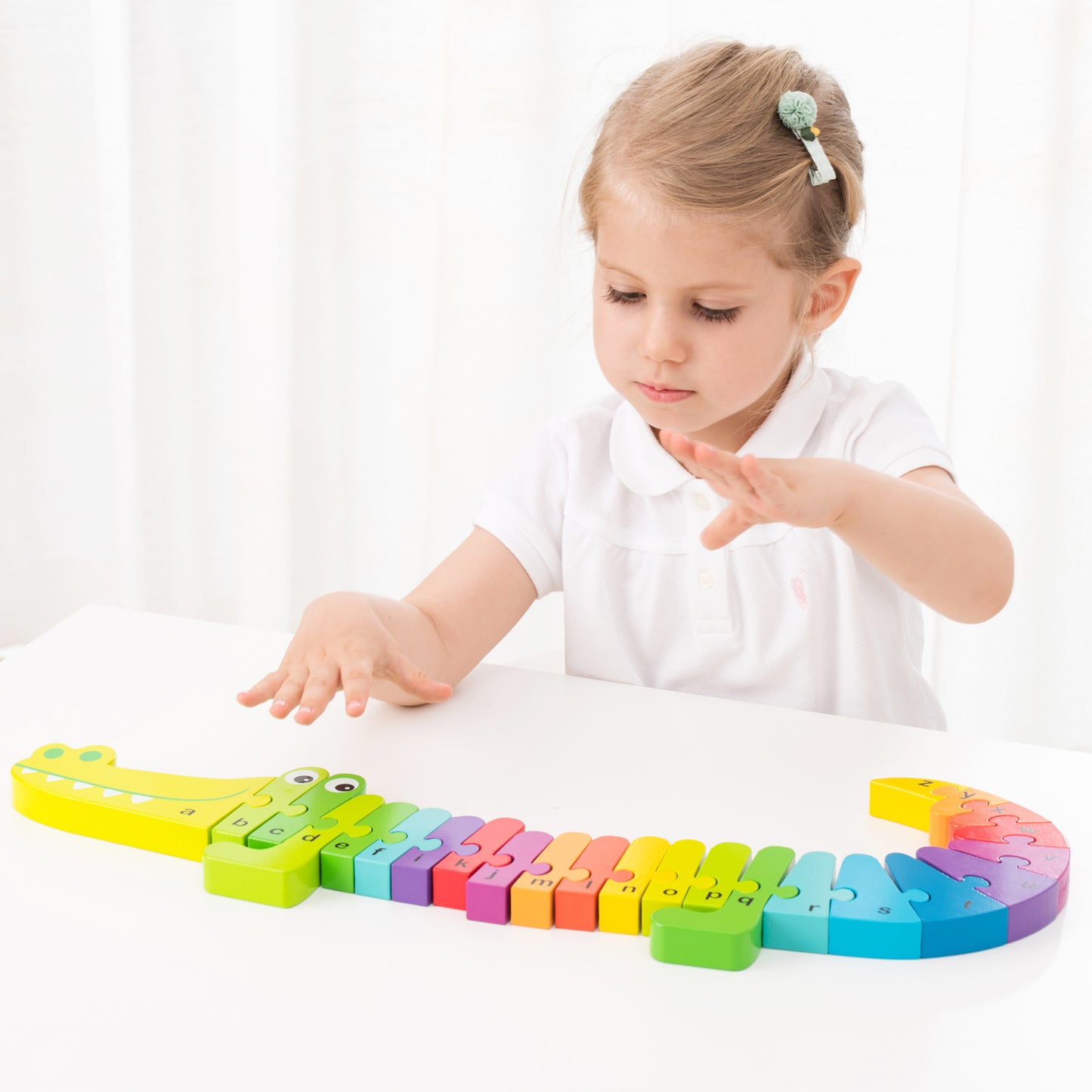 New Classic Toys Wooden Crocodile Alphabet Puzzle