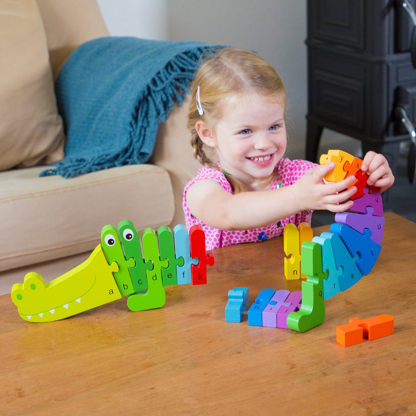 New Classic Toys Wooden Crocodile Alphabet Puzzle
