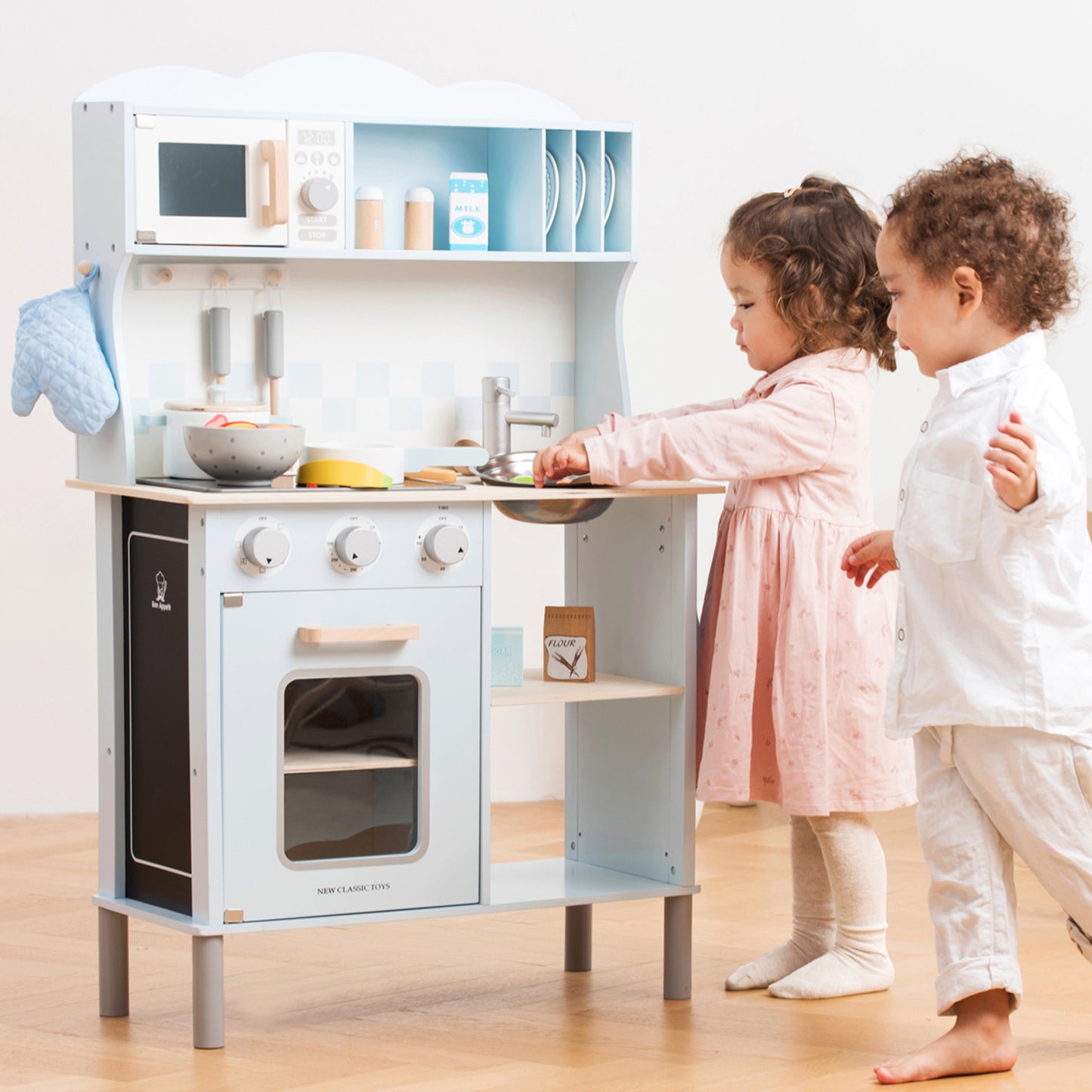 New Classic Toys Kitchenette Modern Electric Cooking, Blue