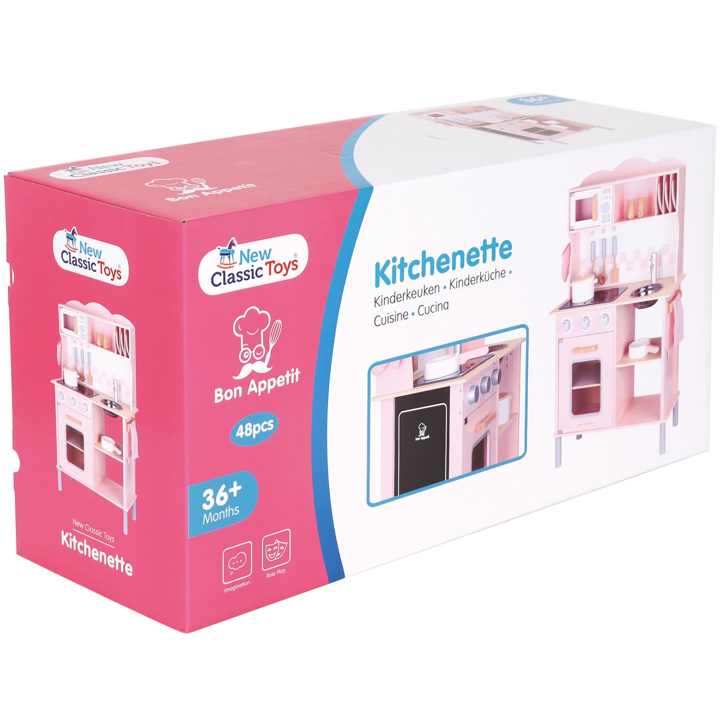 New Classic Toys Kitchenette Modern Electric Cooking, Pink