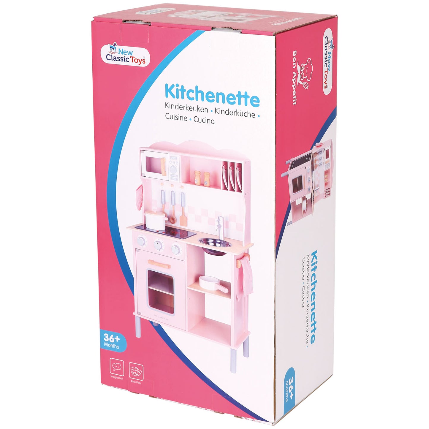 New Classic Toys Kitchenette Modern Electric Cooking, Pink