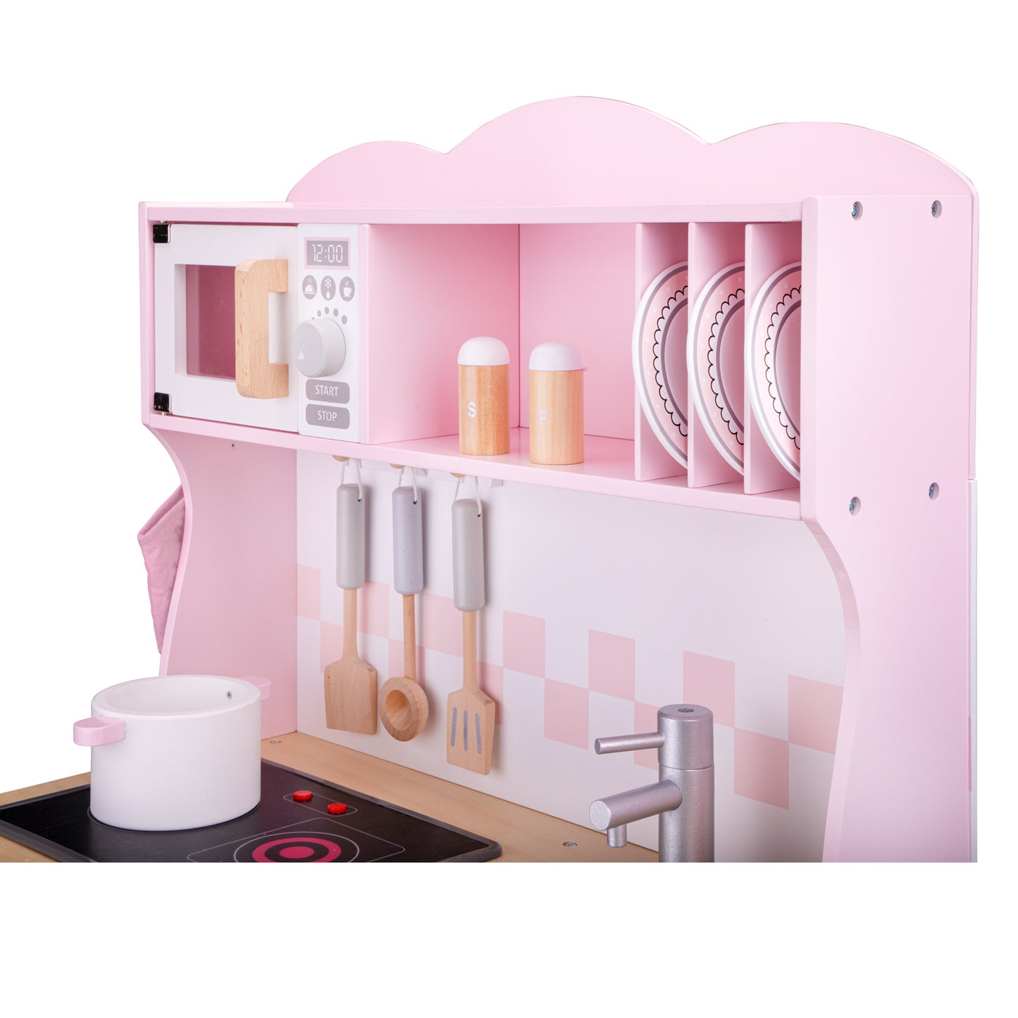 New Classic Toys Kitchenette Modern Electric Cooking, Pink