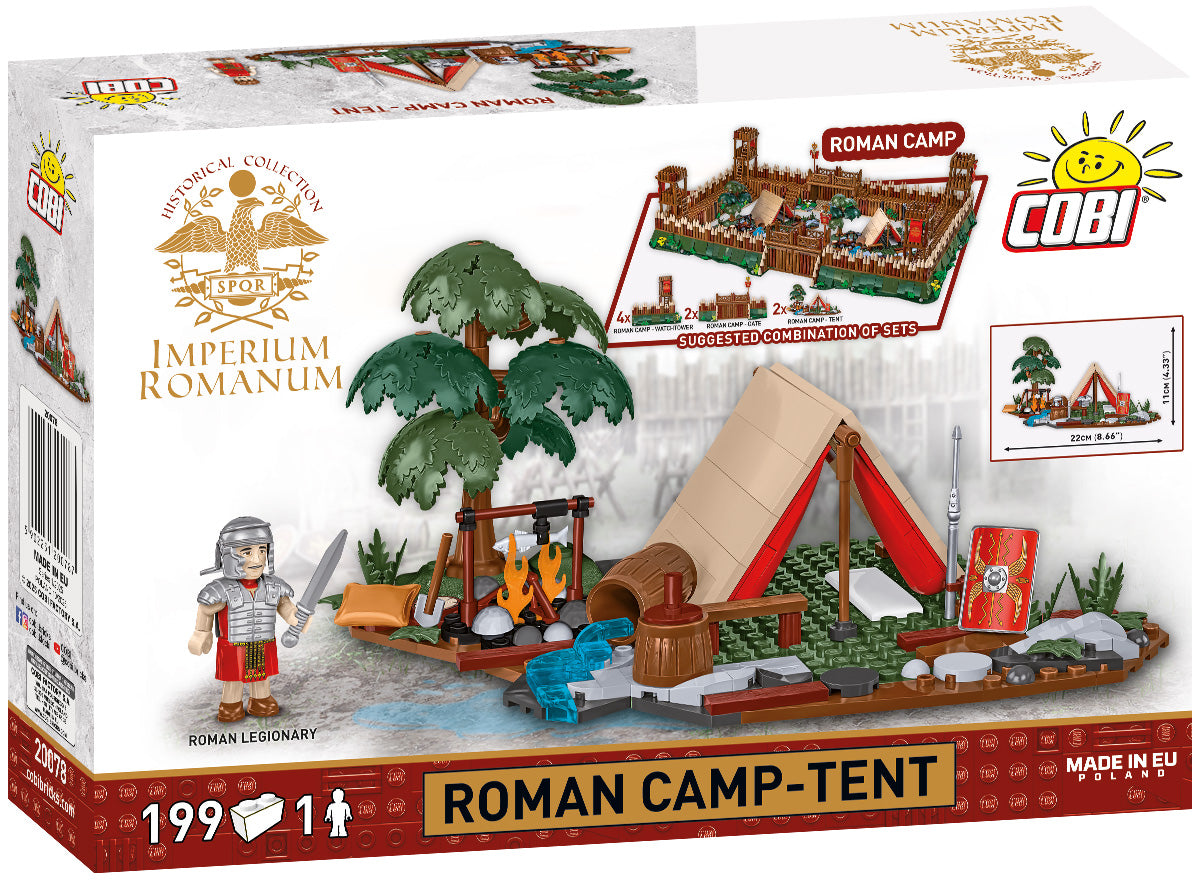 COBI Imperium Romanum Roman Camp - Tent Building Set, 198 Pieces