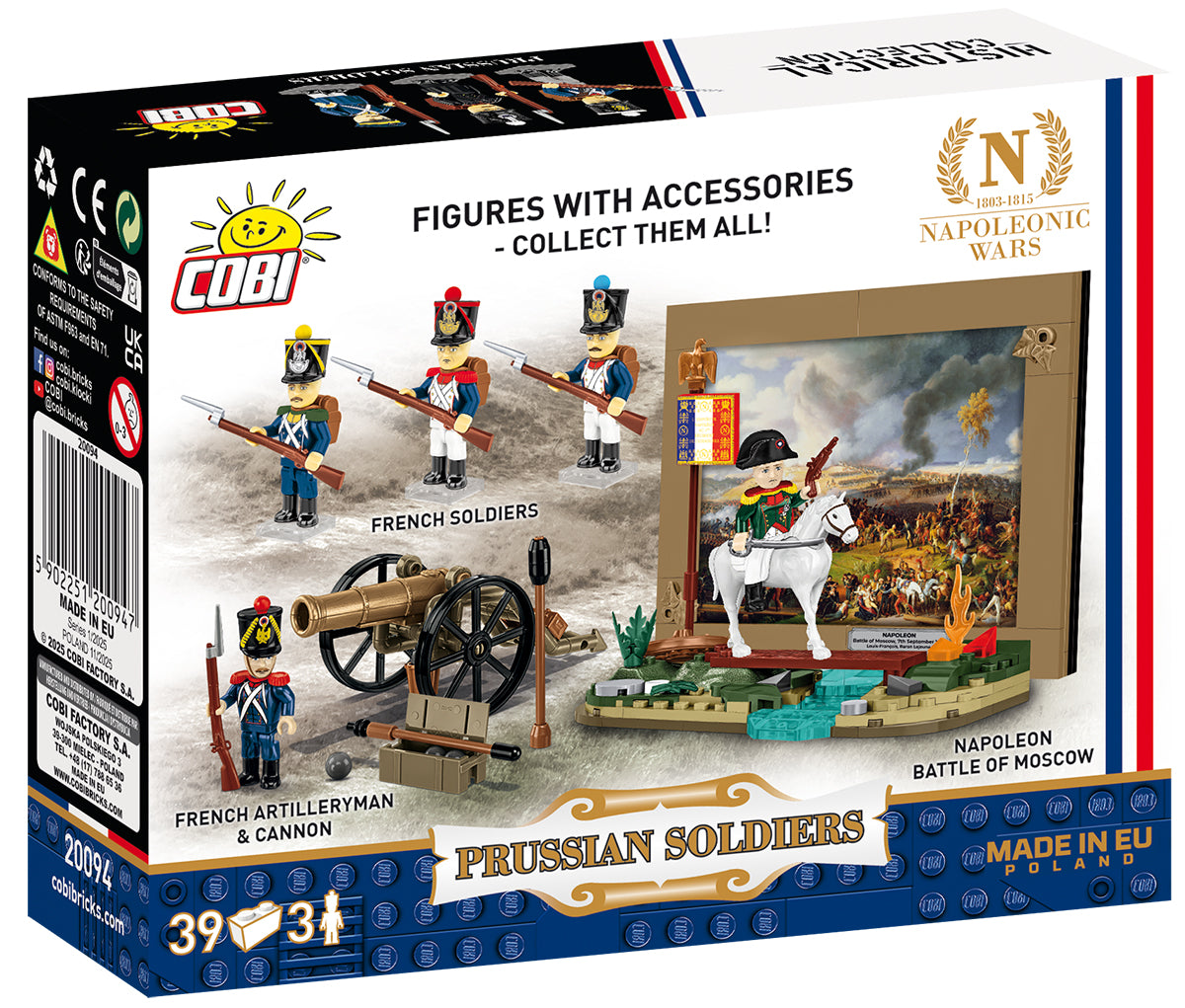 COBI Napoleonic Wars Prussian Soldiers Building Set, 39 Pieces