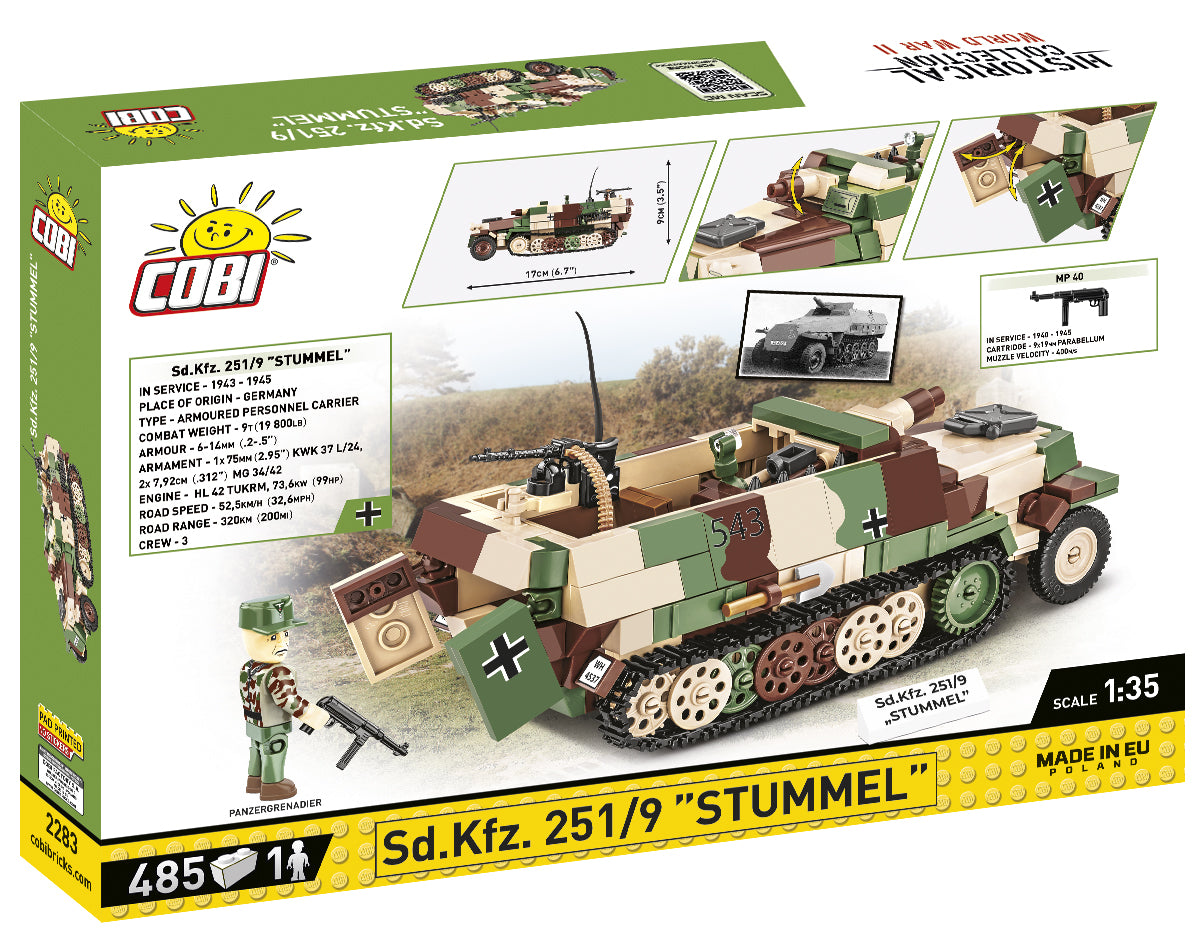 COBI Historical Collection WWII Sd.KFZ. 251/9 "STUMMEL" Vehicle