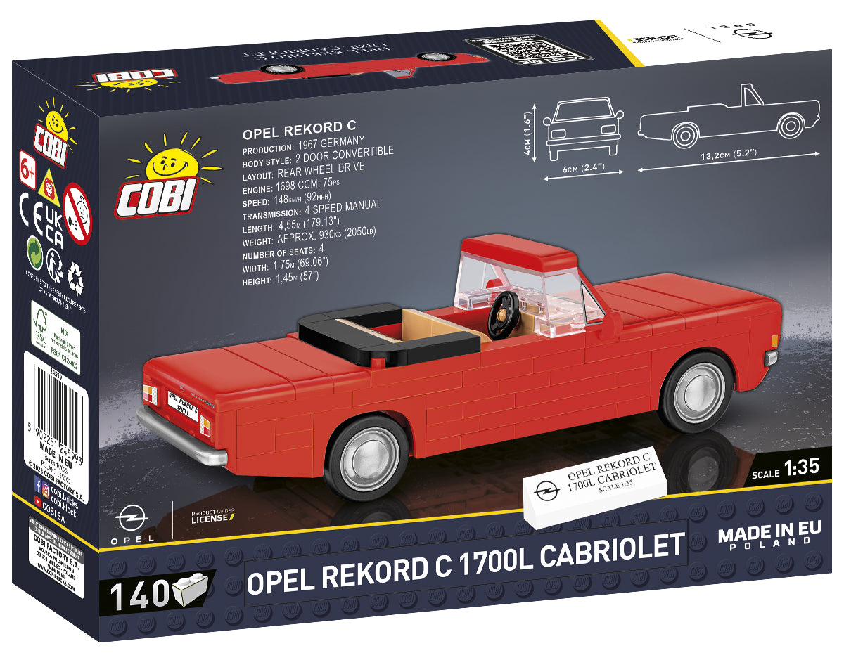 COBI Historical Collection Opel Rekord C 1700L Cabriole Vehicle