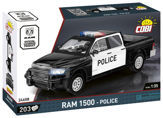 COBI RAM 1500 Police Vehicle Model Building Set, 203 Pieces
