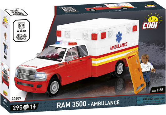 COBI DODGE RAM 3500 Ambulance Building Set, 295 Pieces