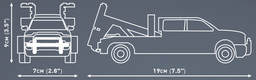 COBI DODGE RAM 3500 Wrecker Tow Truck Building Set, 295 Pieces