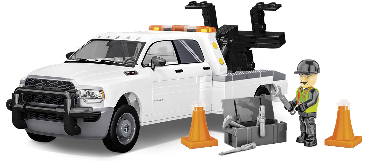 COBI DODGE RAM 3500 Wrecker Tow Truck Building Set, 295 Pieces