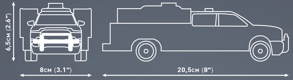 COBI DODGE RAM 3500 Fire Truck Building Set, 358 Pieces