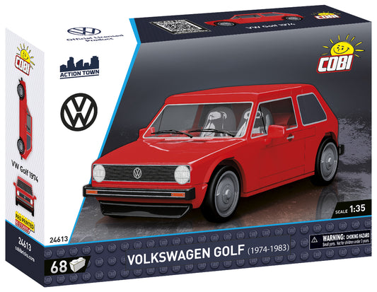COBI Action Town Volkswagen Golf (1974-1983) Vehicle Building Set, 68 Pieces