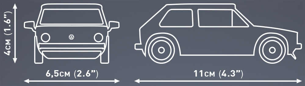 COBI Action Town Volkswagen Golf (1974-1983) Vehicle Building Set, 68 Pieces