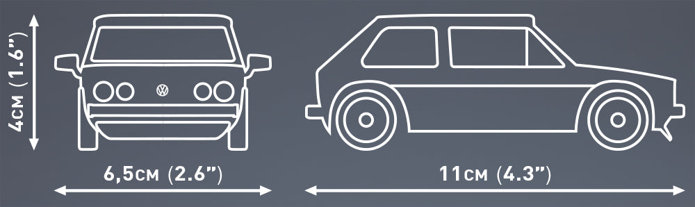 COBI Action Town Volkswagen Golf GTI (1974-1983) Building Set, 64 Pieces
