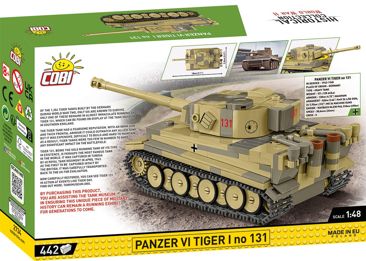COBI Historical Collection WWII Panzer VI Tiger 1 no. 131 Tank