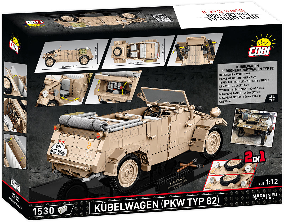 COBI Historical Collection WWII Kübelwagen (PKW TYPE 82) Vehicle - EXECUTIVE EDITION