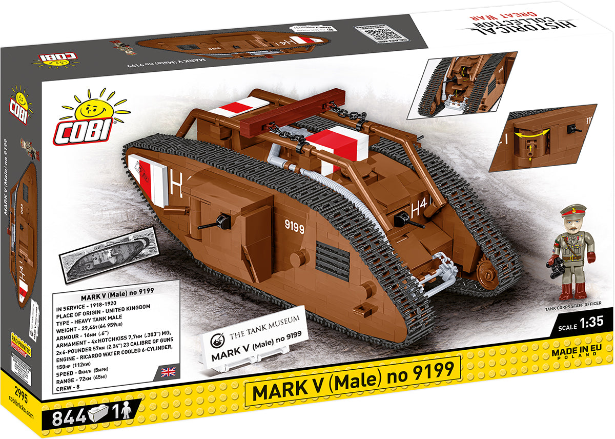 COBI Historical Collection Great War MARK V (Male) no. 9199 Tank