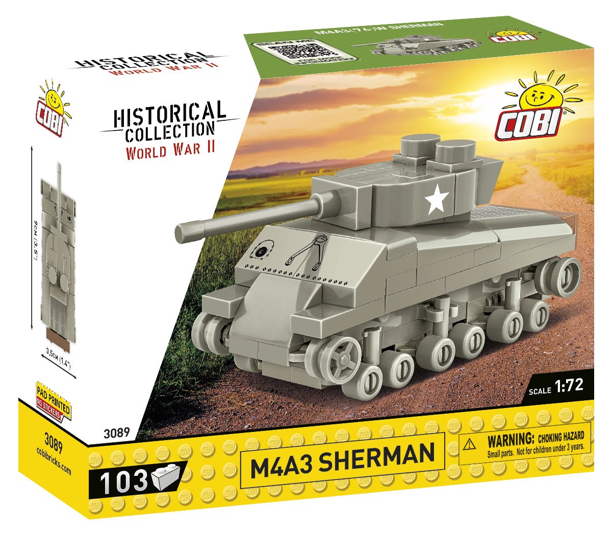COBI Historical Collection WWII Sherman 1:72 Scale Tank