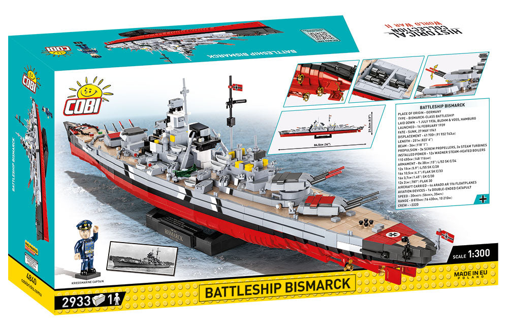 COBI Historical Collection World War II Battleship Bismarck, EXECUTIVE EDITION