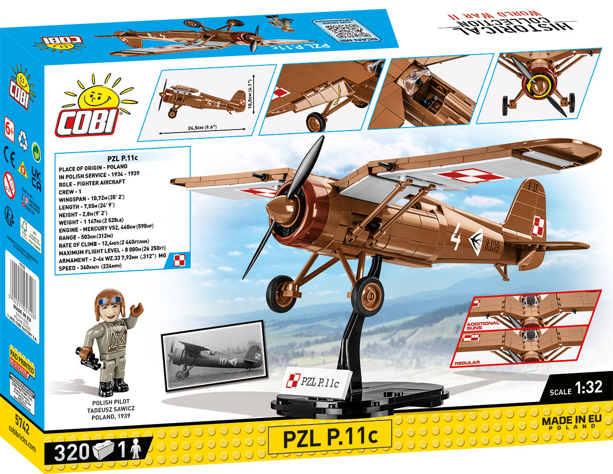 COBI Historical Collection WWII PZL P.11c Plane