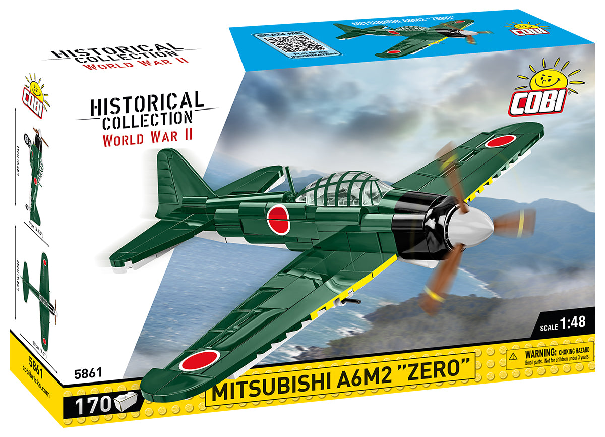 COBI Historical Collection WII MITSUBISHI A6M2 "ZERO" Japanese Fighter Plane