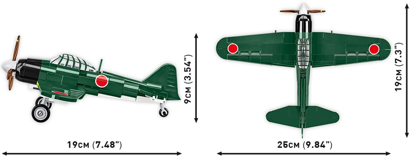 COBI Historical Collection WII MITSUBISHI A6M2 "ZERO" Japanese Fighter Plane