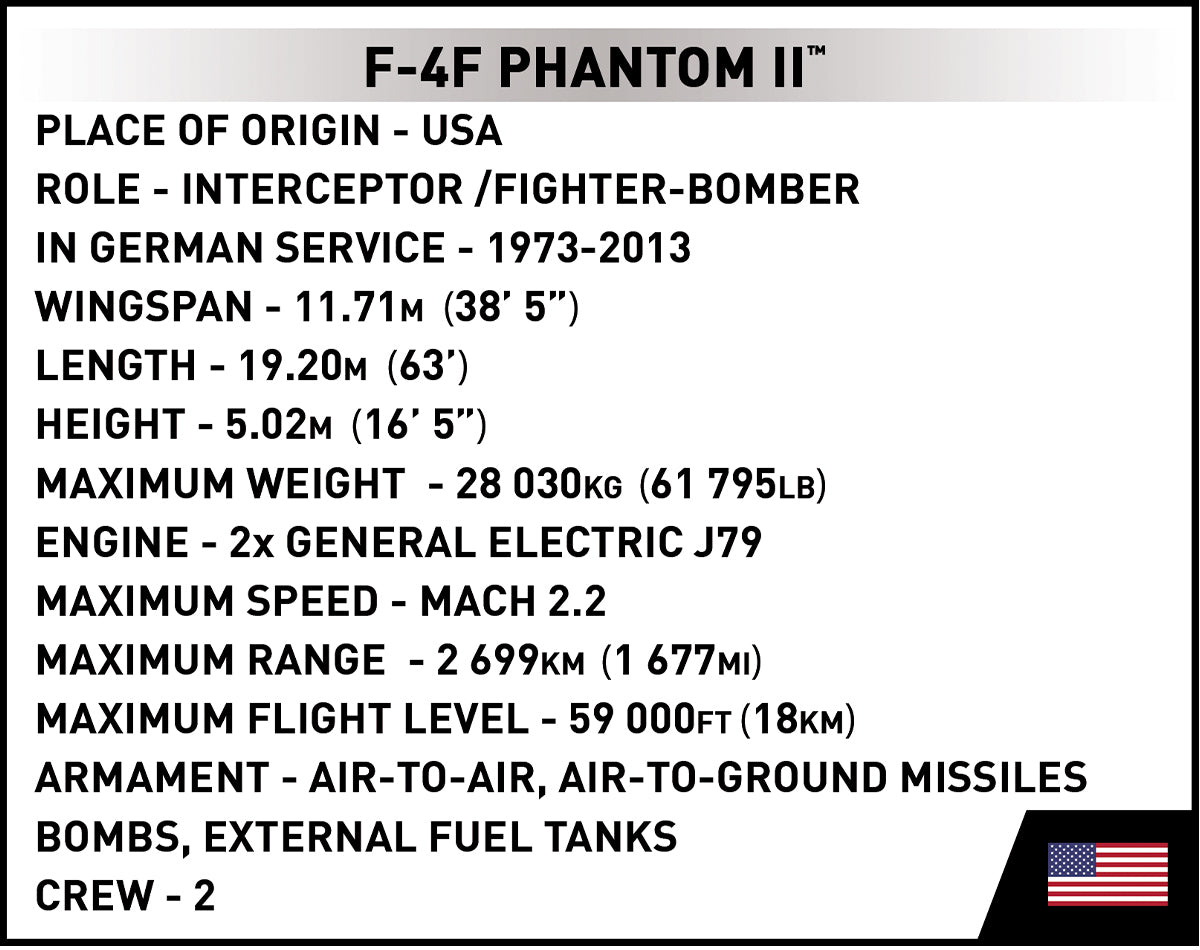 COBI Armed Forces F-4F Phantom II Aircraft Carrier