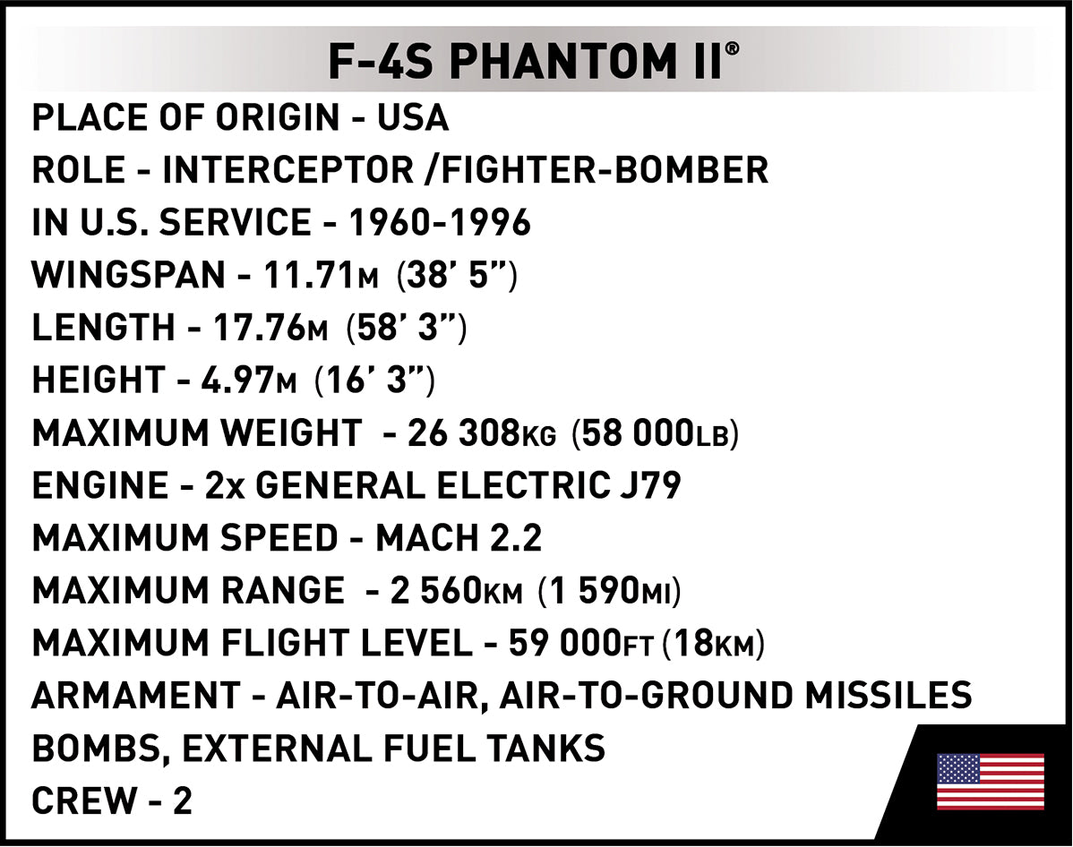 COBI Armed Forces F-4S Phantom II Aircraft Carrier