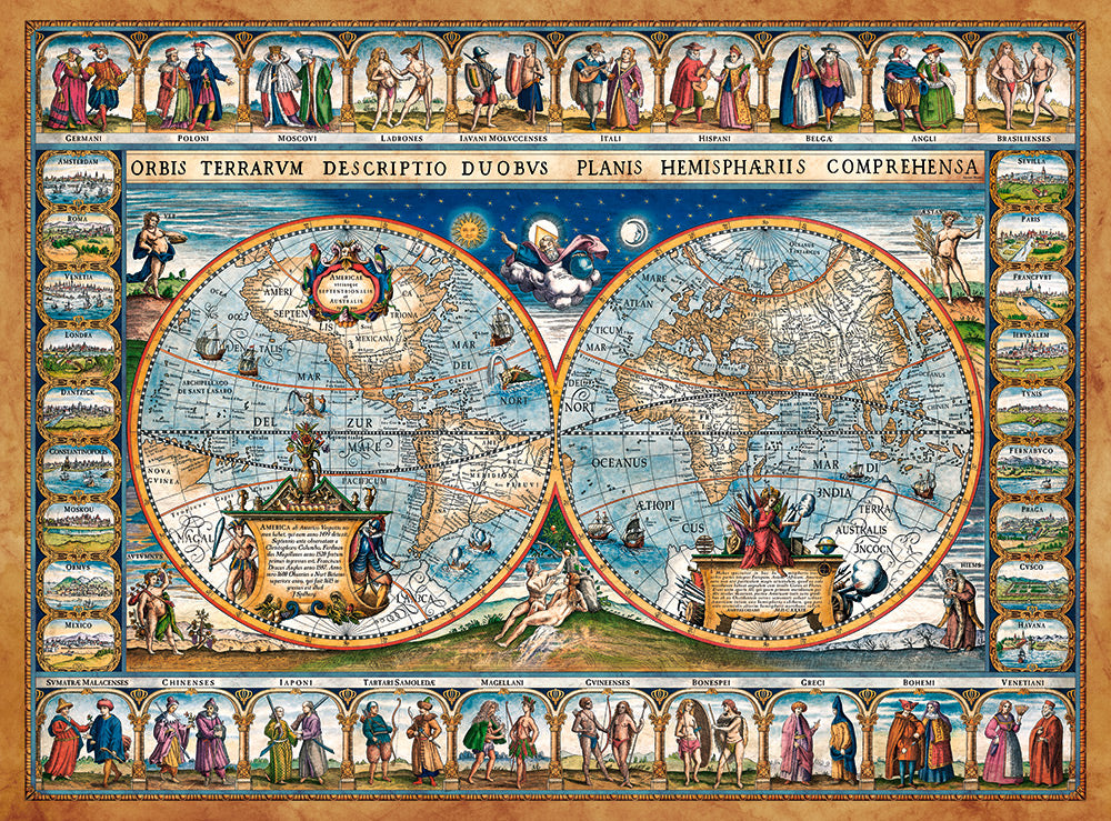 Castorland Map of the world, 1639 2000 Piece Jigsaw Puzzle