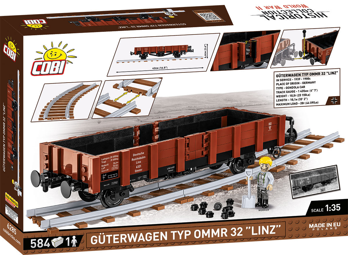 COBI Historical Collection WWII Güterwagen Type Ommr 32 "LINZ" Locomotive