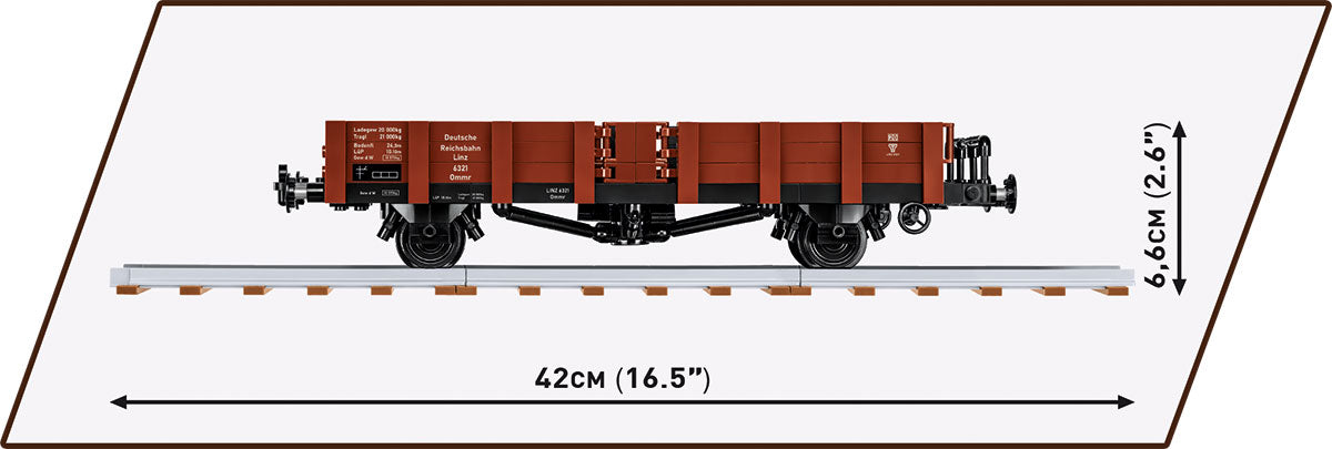 COBI Historical Collection WWII Güterwagen Type Ommr 32 "LINZ" Locomotive