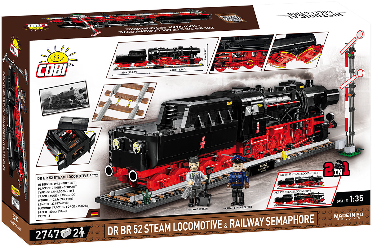 COBI Historical Collection Trains DR BR 52 Steam Locomotive & Railway Sepamhore
