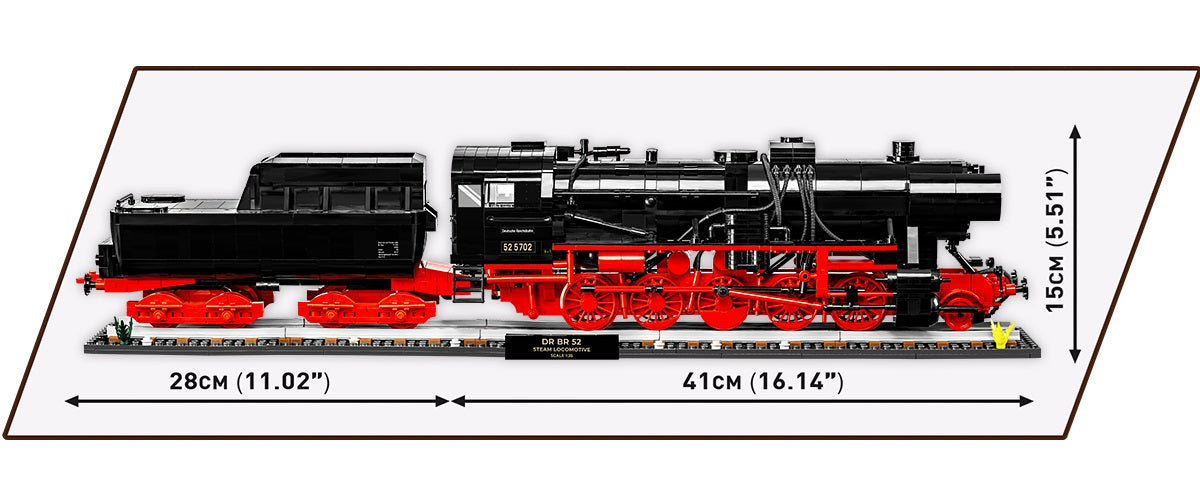 COBI Historical Collection Trains DR BR 52 Steam Locomotive & Railway Sepamhore