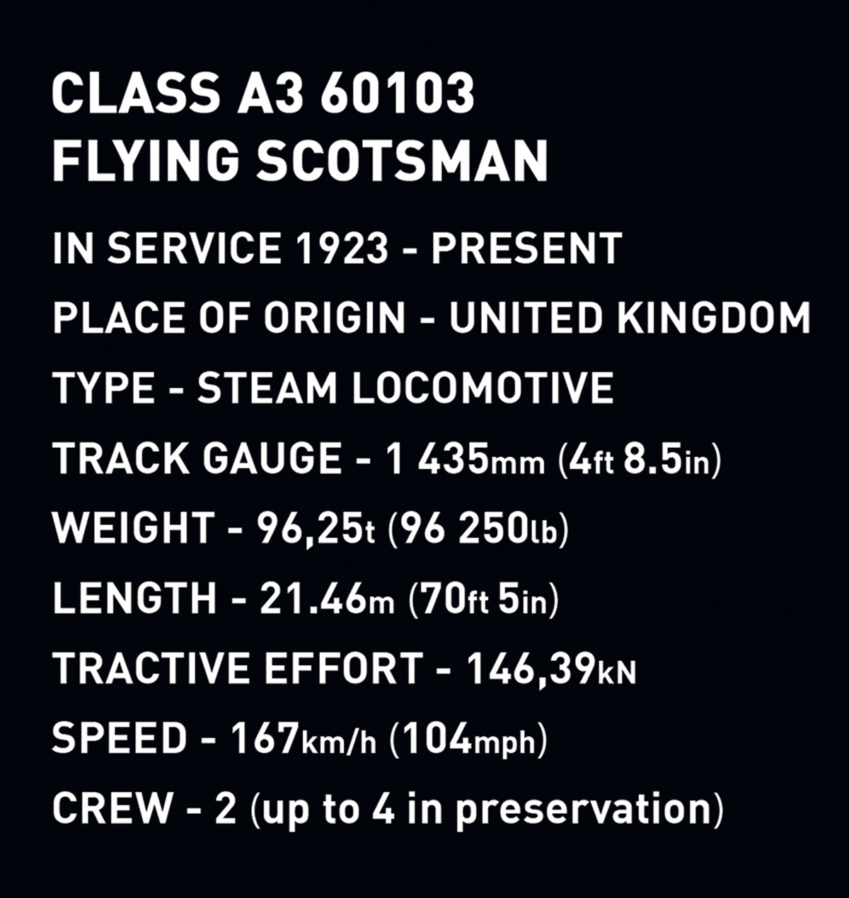 COBI Historical Collection Flying Scotsman British Steam Locomotive 1:35 Scale Building Set