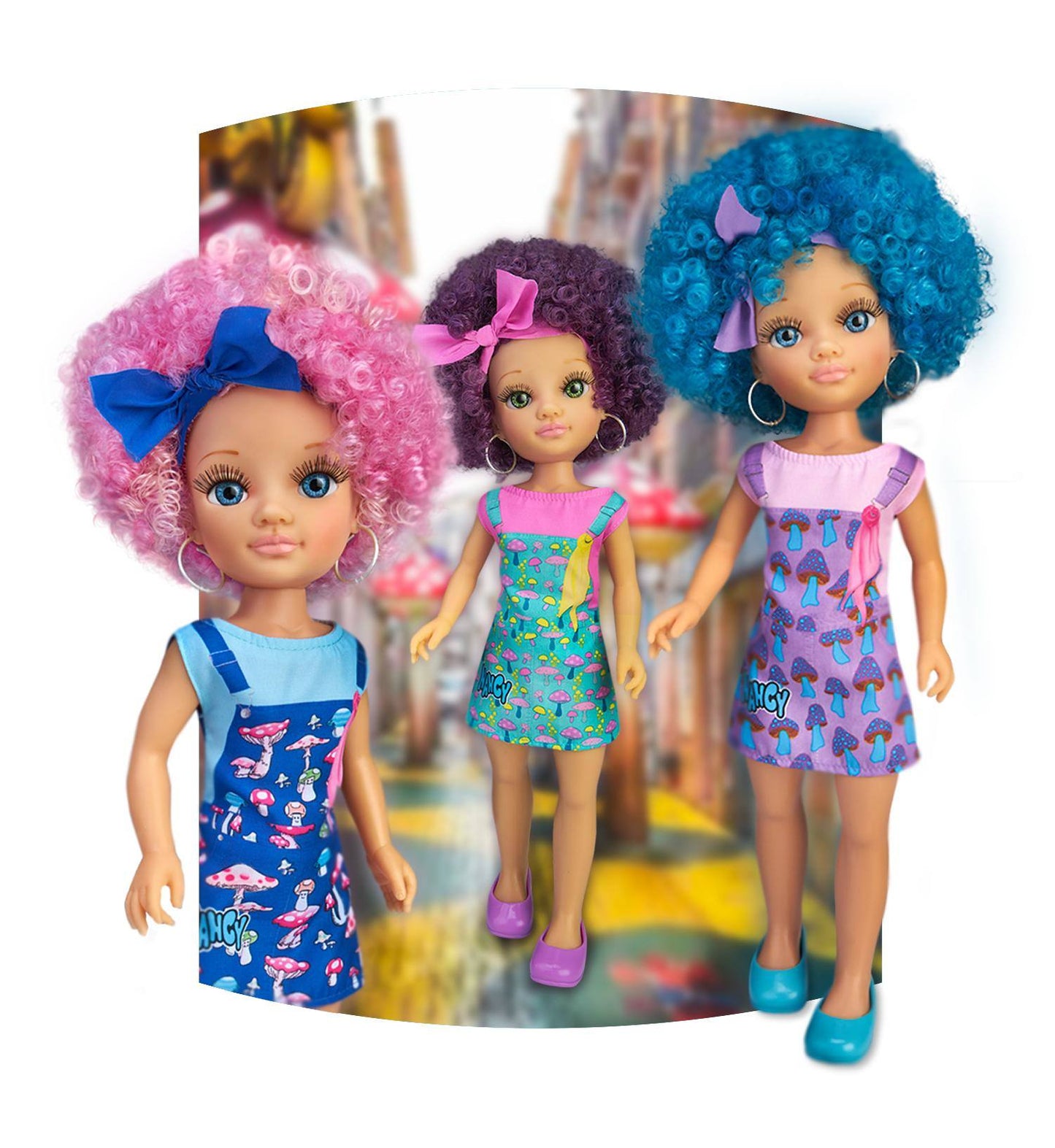 Nancy Curly Power Fashion Doll with Purple Hair, 16" Doll