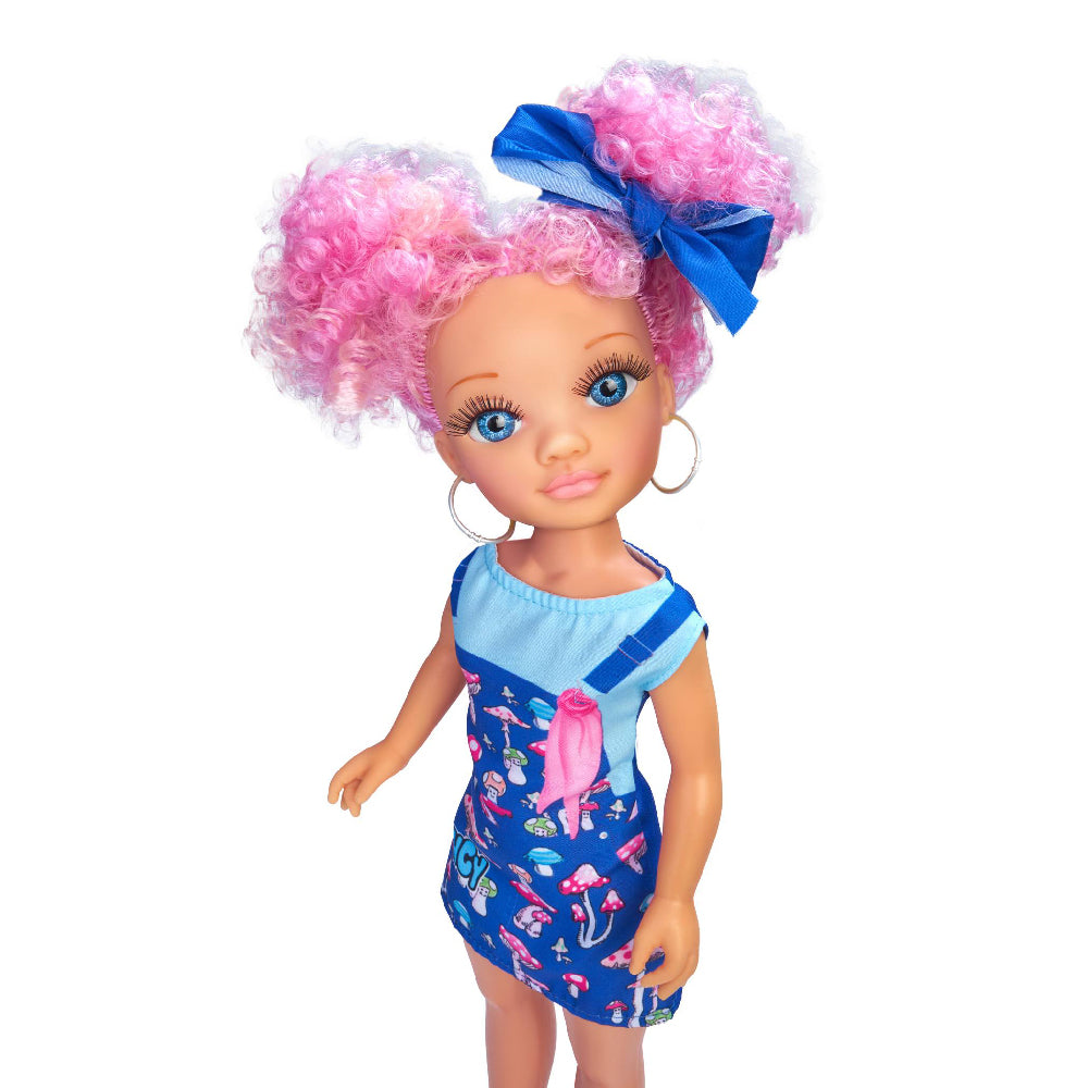 Nancy Curly Power Fashion Doll with Pink Hair, 16" Doll