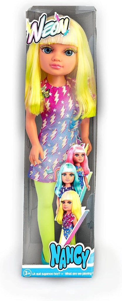 Nancy Neon Fashion Doll with Yellow Hair, 16" Doll