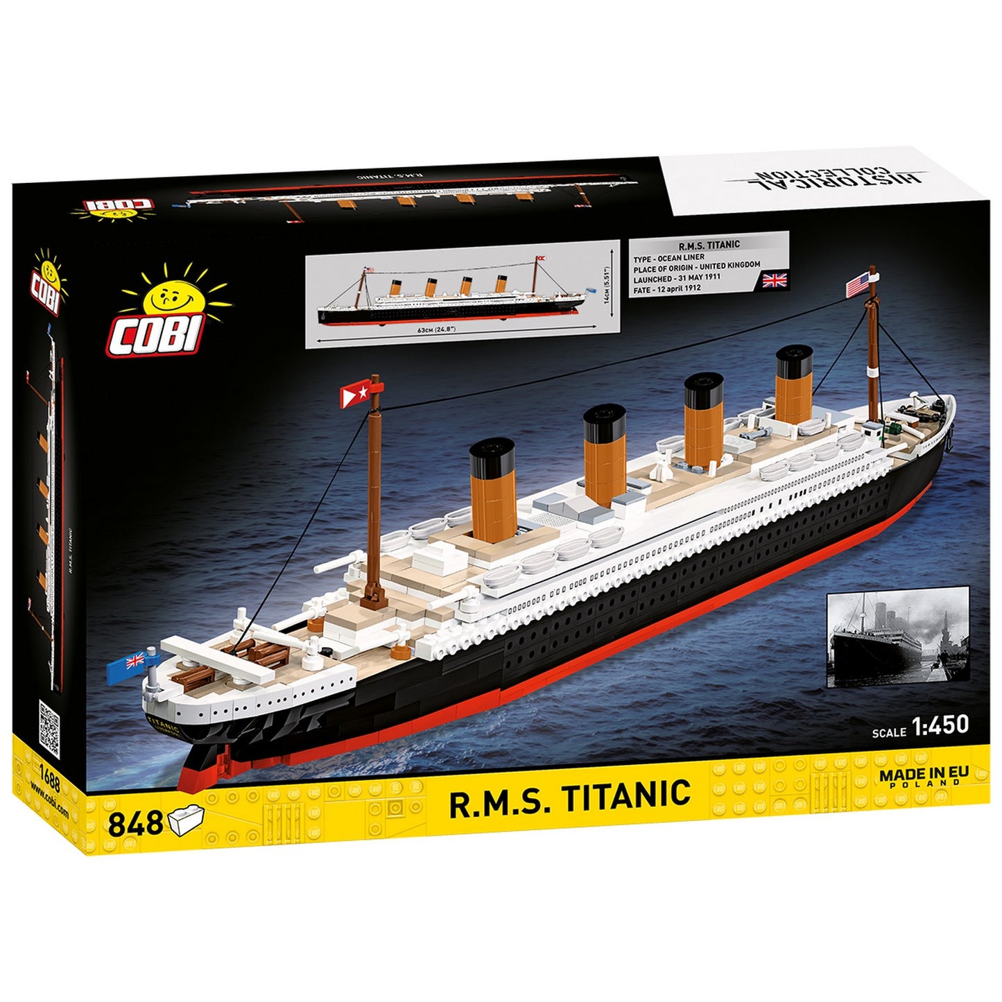 COBI Historical Collection Titanic, 848 pieces Building Set