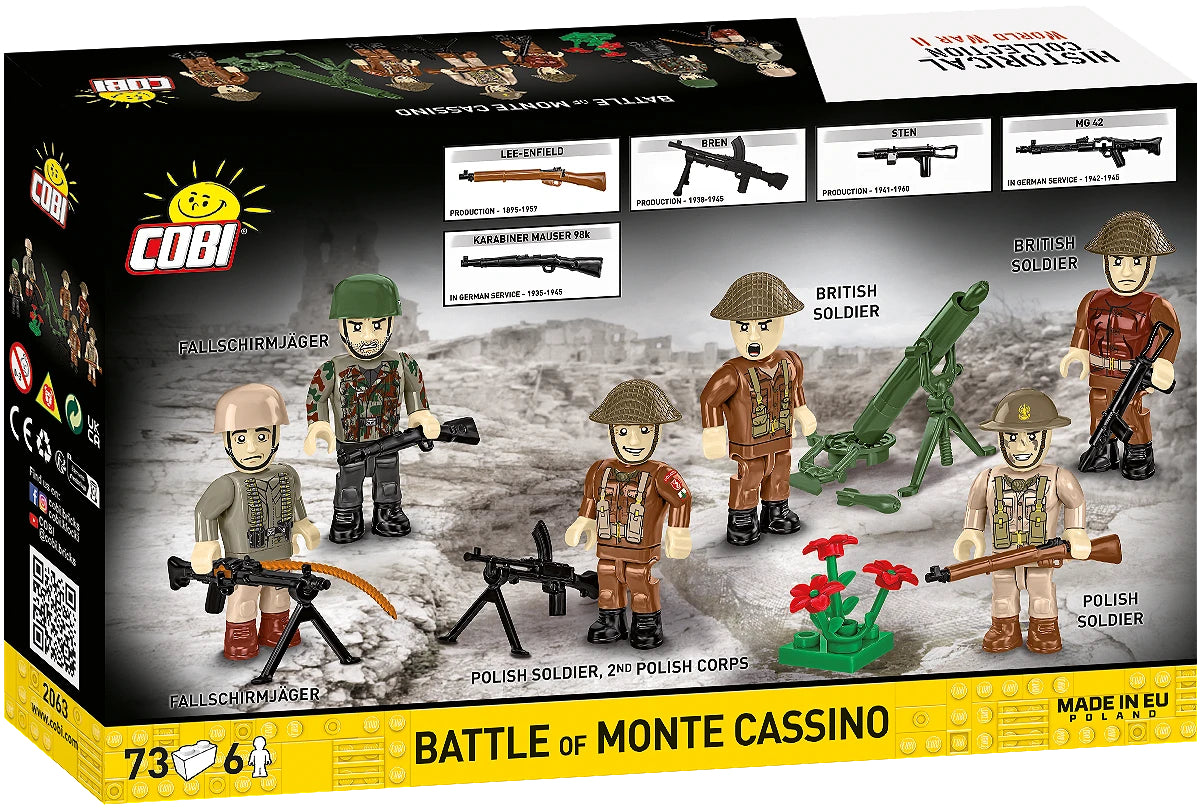 COBI Historical Collection WWII Battle of Monte Cassino Building Set, 73 Pieces
