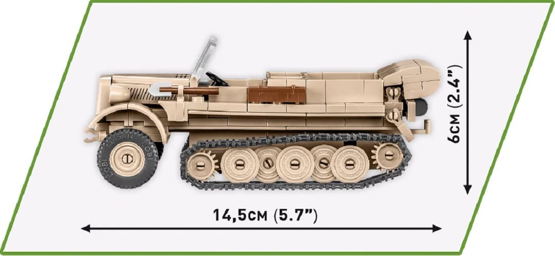 COBI Historical Collection World War II Sd.Kfz.10 DEMAG D7 Vehicle