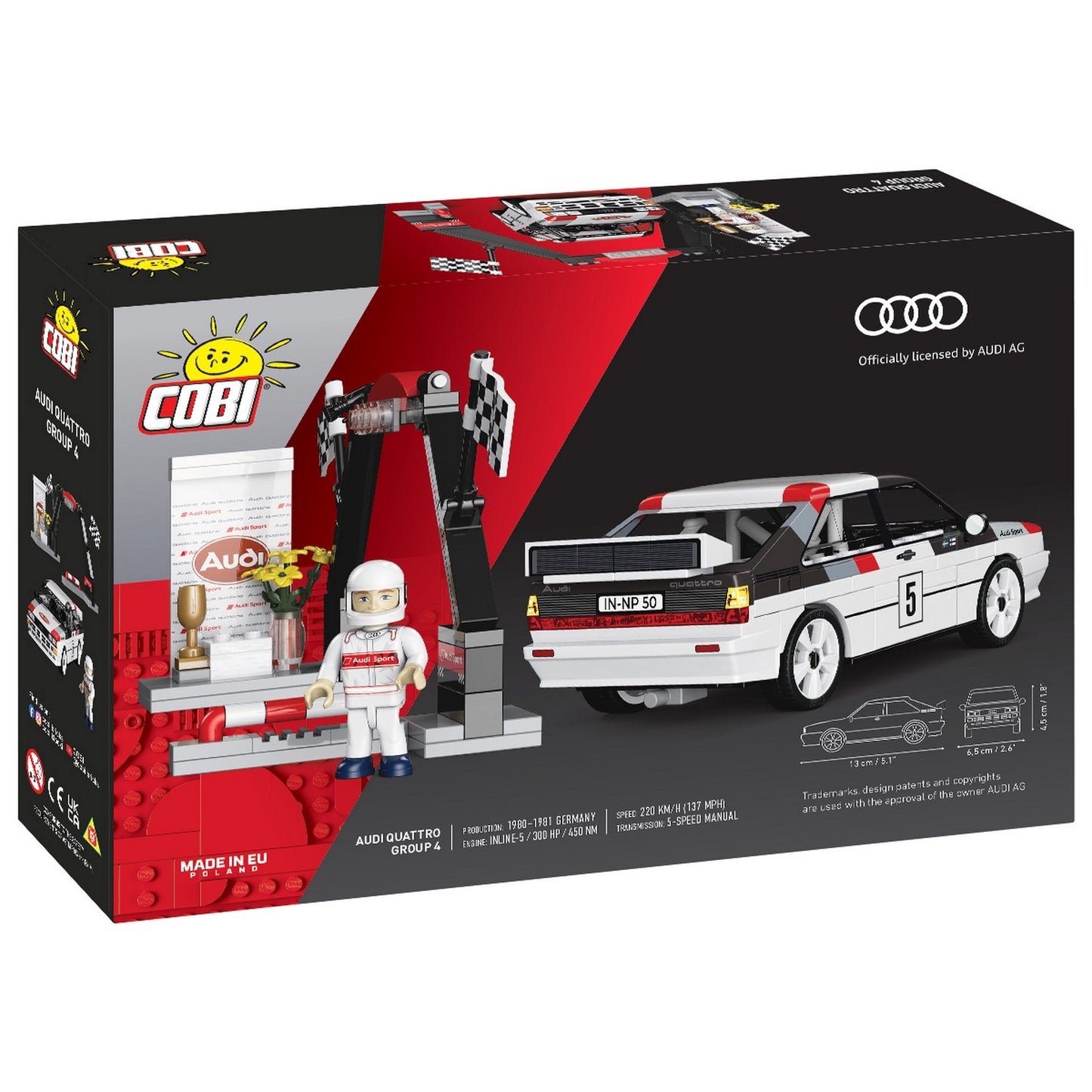 COBI Audi Quattro (1981), Group 4, 167 Pieces Building Set