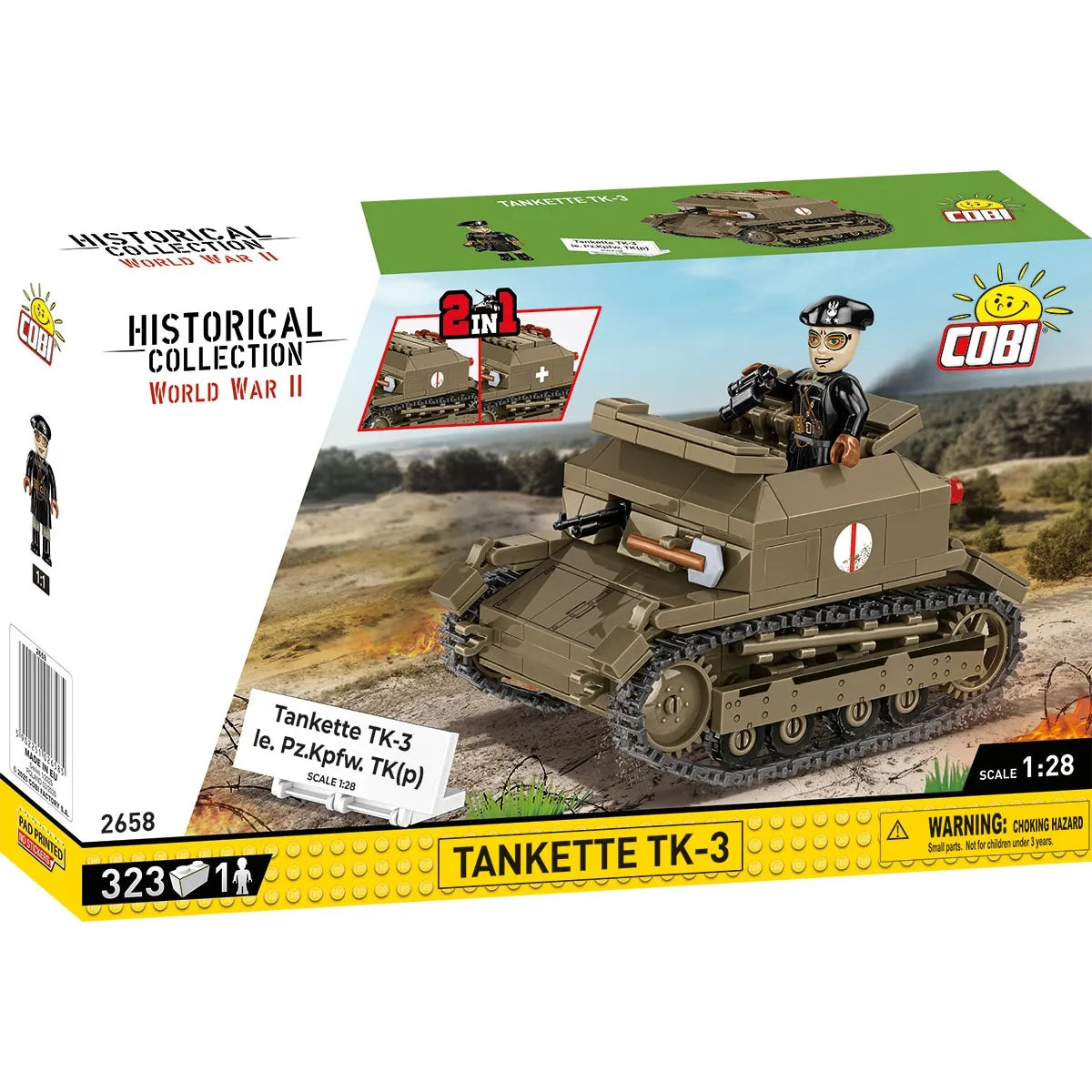 COBI Historical Collection WWII Tankette TK-3 /LE. PZKPFW TK(P) Tank