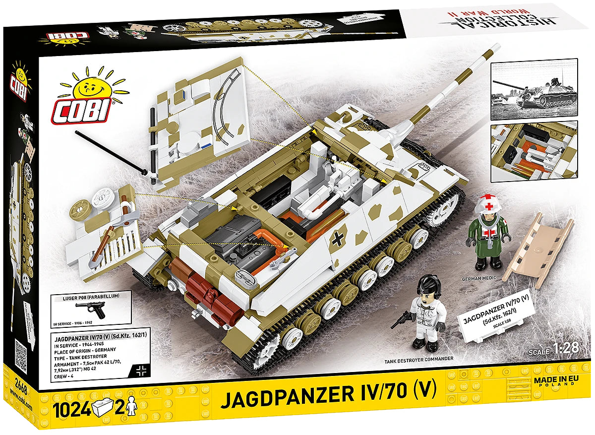 COBI Historical Collection WWII JAGDPANZER IV/70 (V) (Sd.Kfz. 162/1) Vehicle Building Set, 1024 Pieces