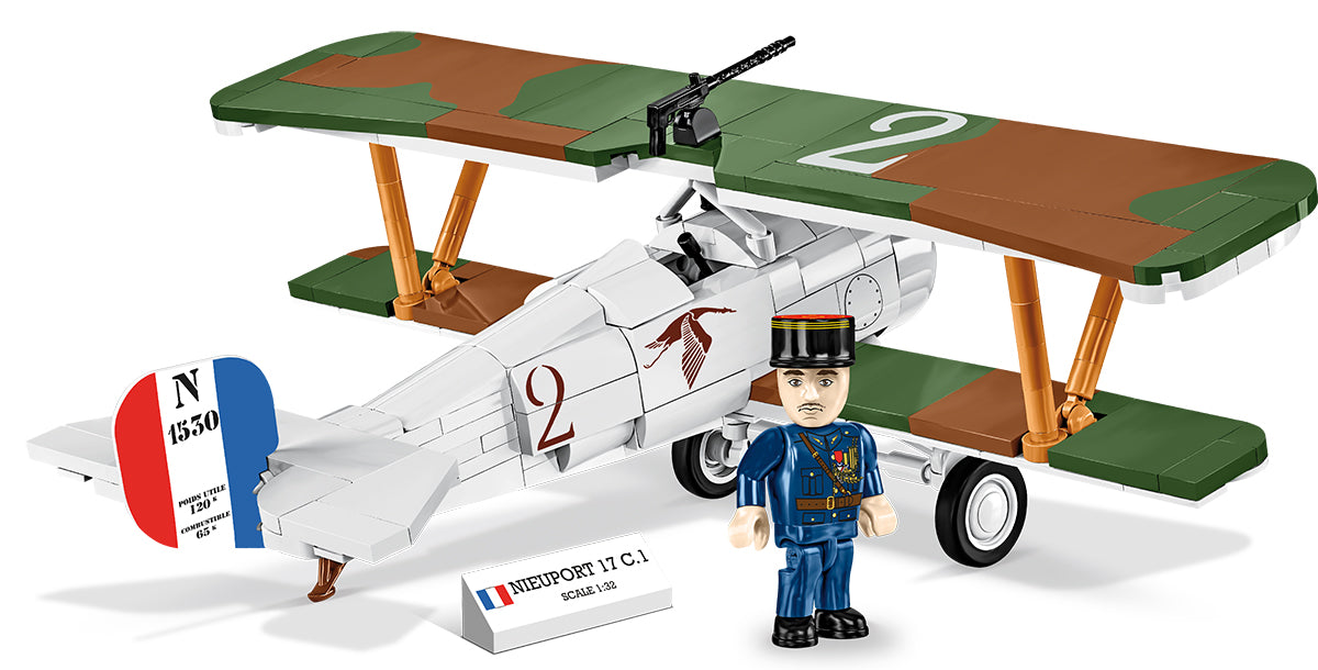 COBI Historical Collection Great War NIEUPORT 17 C.1 110 HP Aircraft Building Set, 277 Pieces