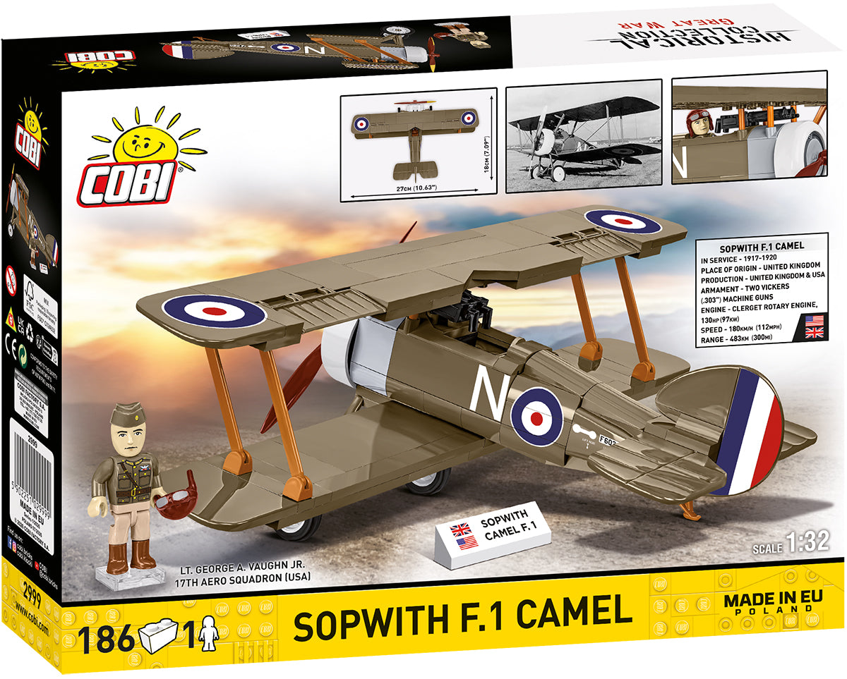 COBI Sopwith F.1 Camel, 1:32 Scale, 186 Pieces, Collector's model
