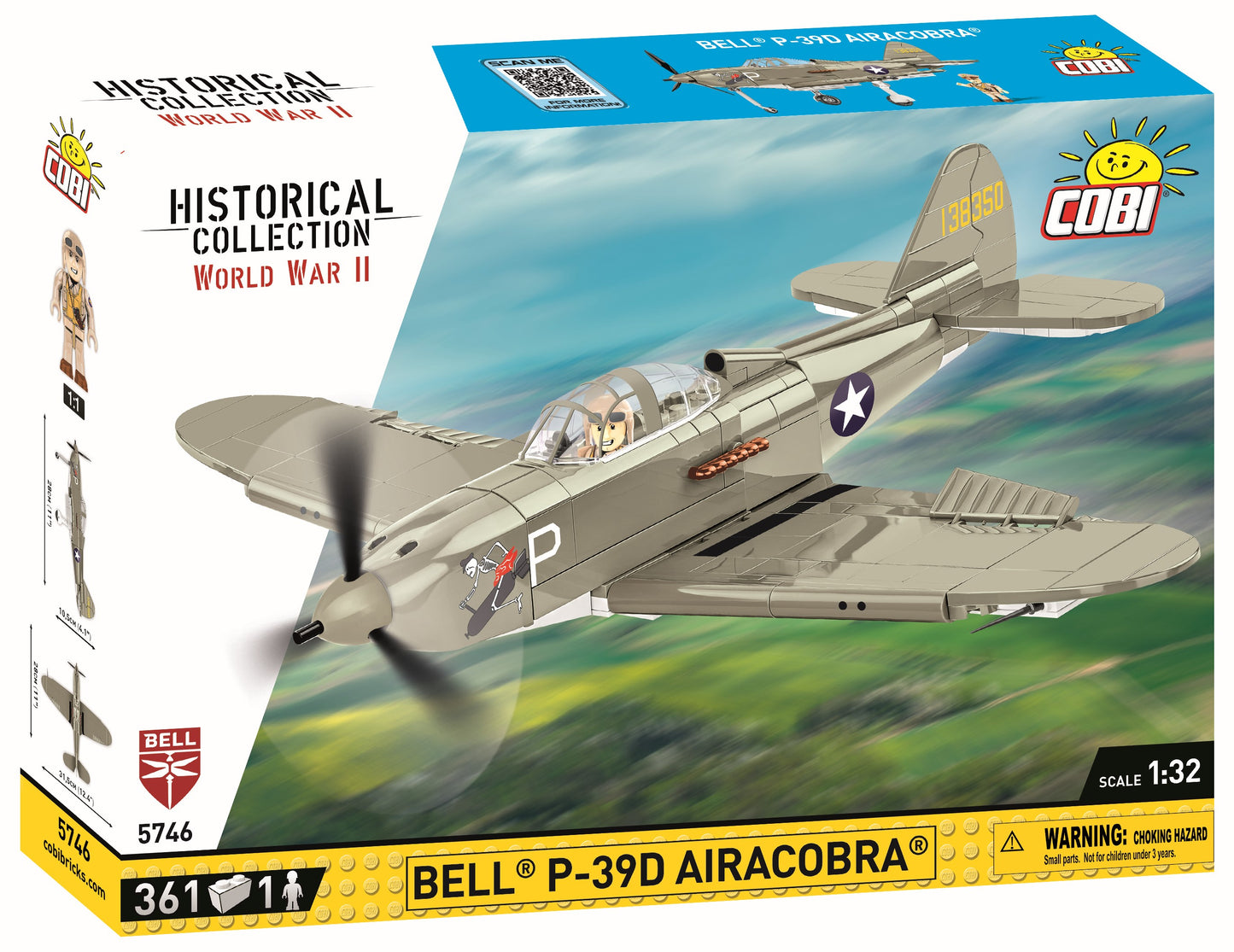 COBI Historical Collection WWII BELL® P-39D AIRACOBRA® Aircraft