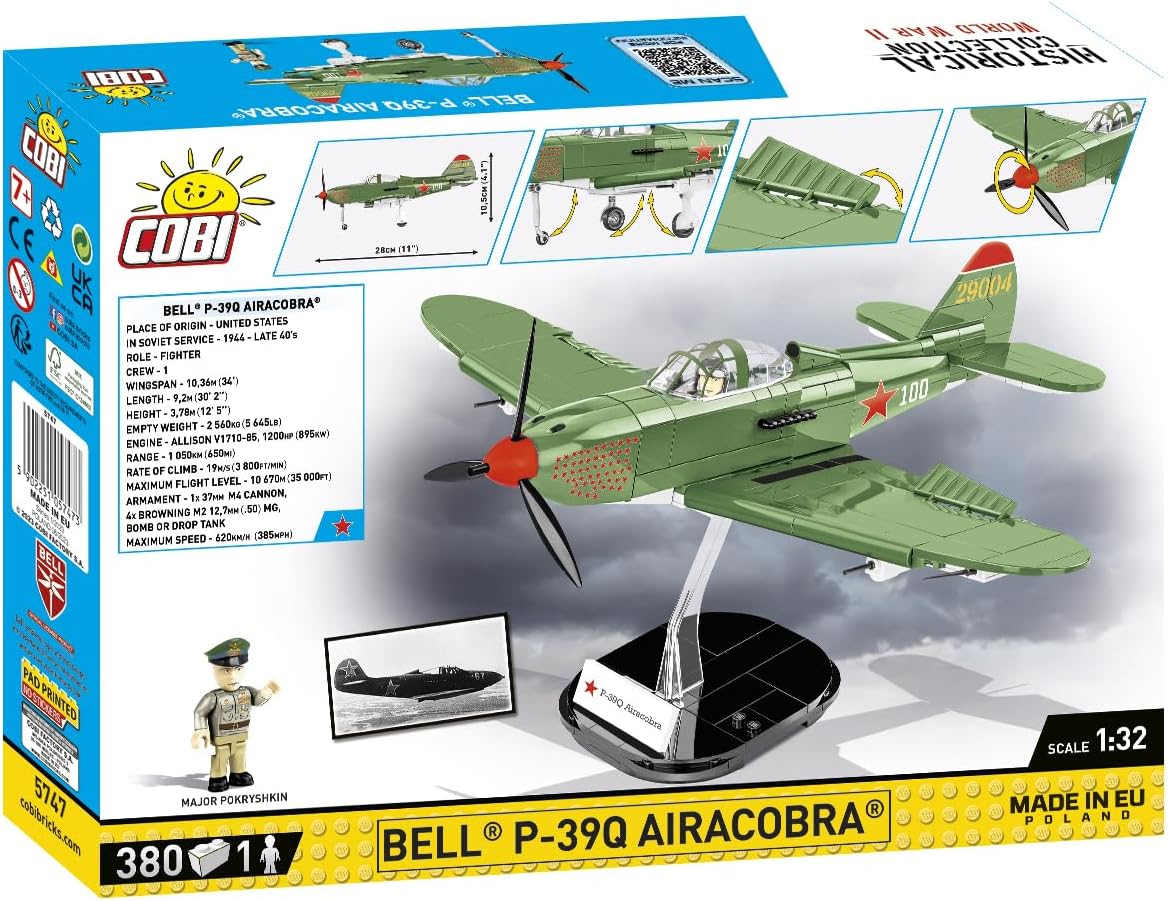 COBI Historical Collection WWII BELL® P-39Q AIRACOBRA® Aircraft