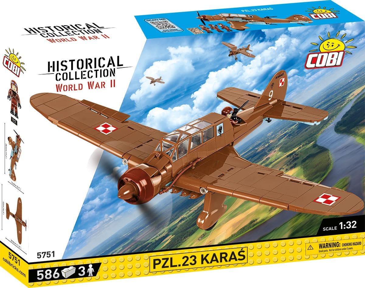 COBI Historical Collection WWII PZL.23 Crucian Aircraft
