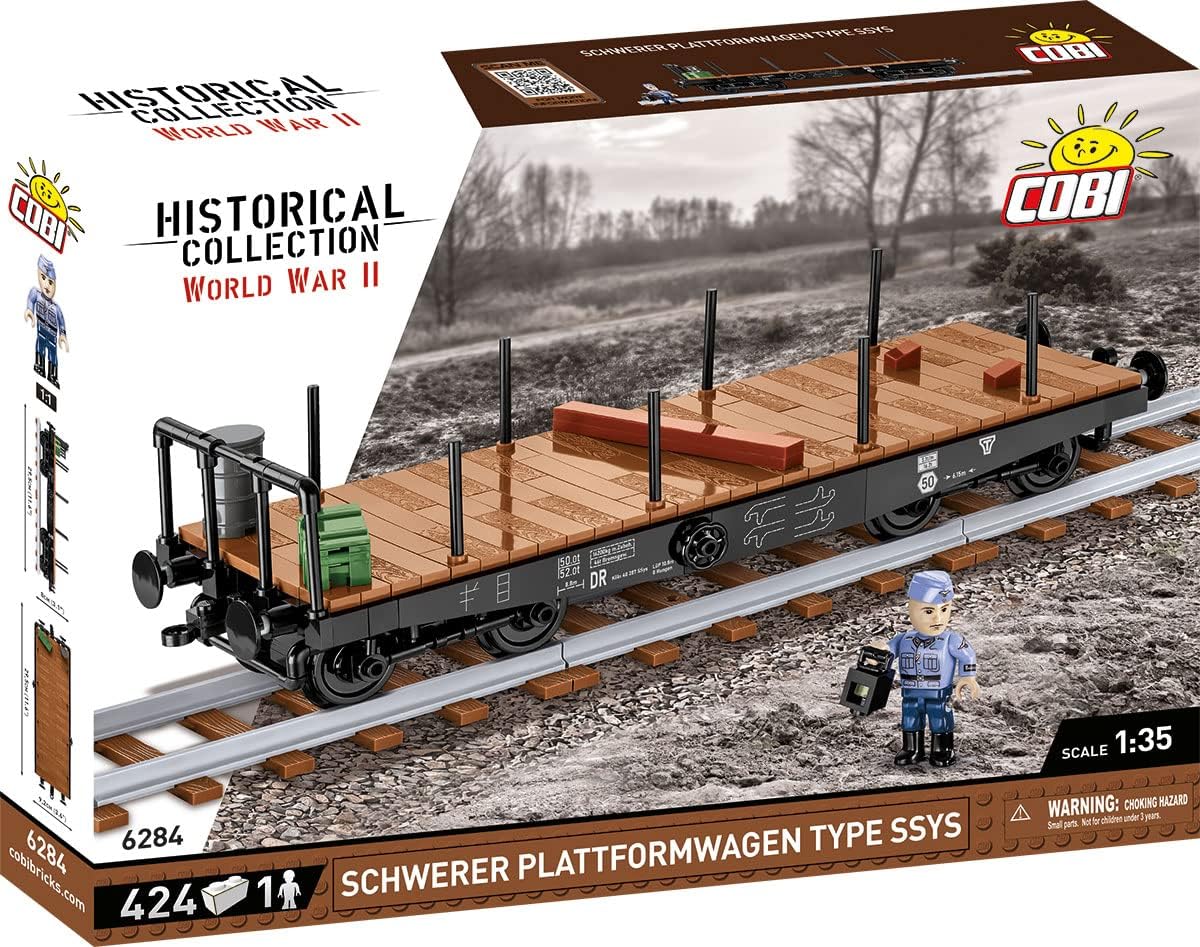 COBI Historical Collection WWII Schwerer Plattformwagen Type Ssys