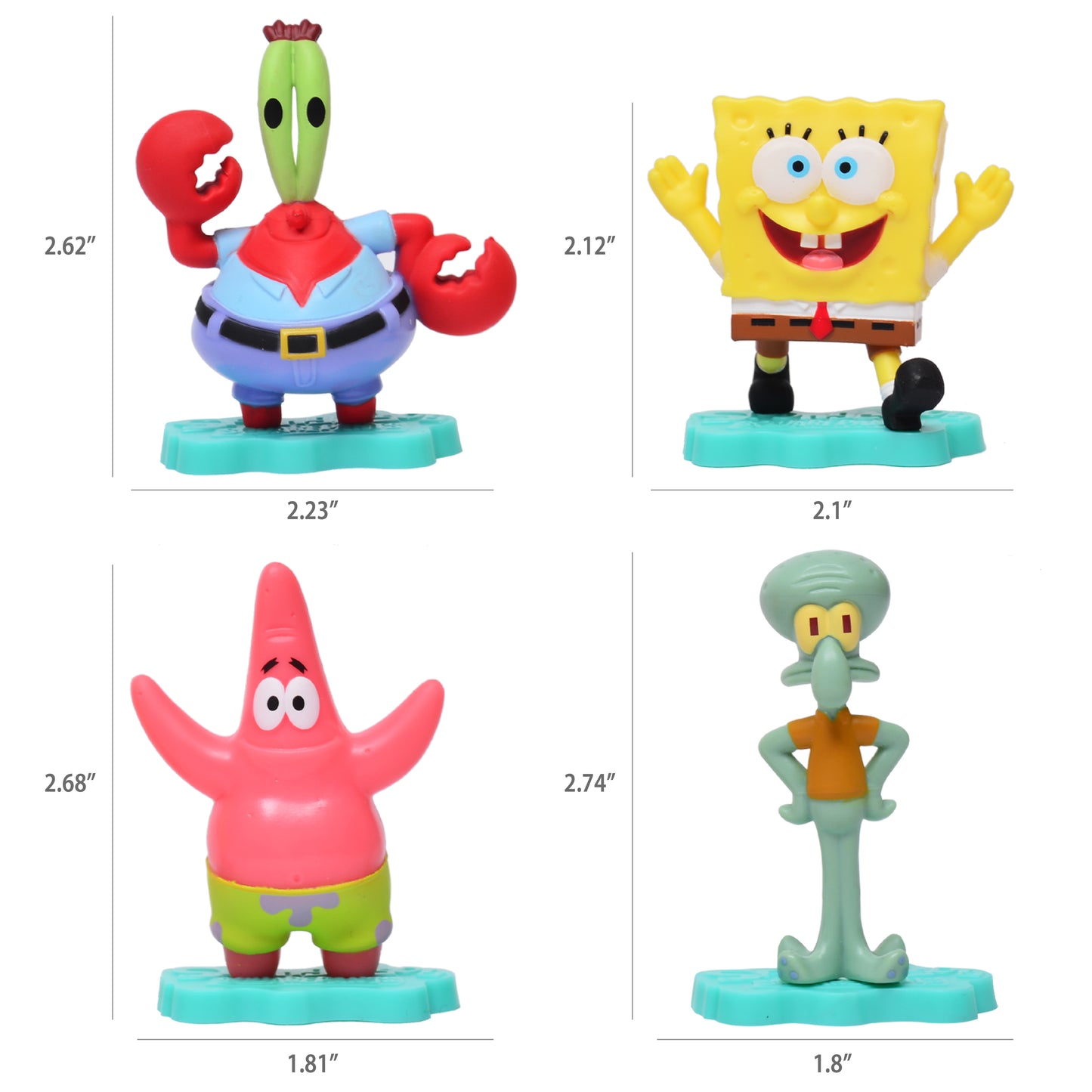 Legend Toys SpongeBob SquarePants Mini Figures 4-Pack – Collectible Nickelodeon Toy Set- Officially Licensed